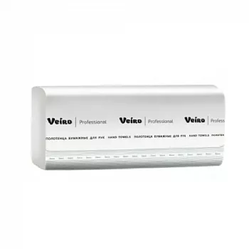 V1-250 Veiro Professional Lite Полотенца для рук в листах V-сложения, 1-слойные, 20 пачек по 250 листов