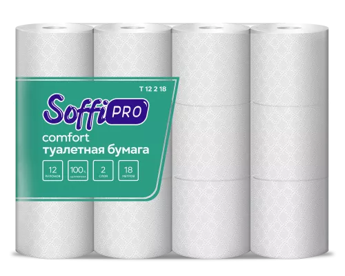 10900984 SoffiPro Туалетная бумага 2сл 18м (8пач*12рул)