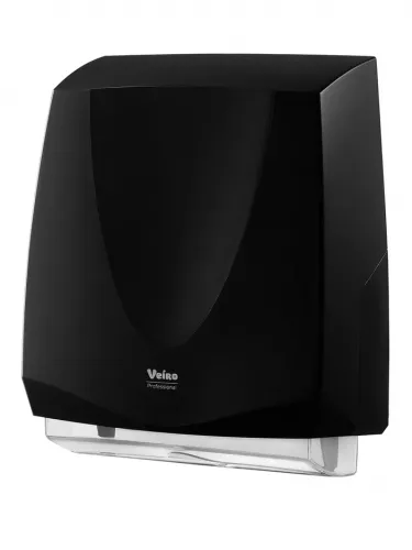 PRIMA черный Veiro Professional Диспенсер для листовых бумажных полотенец V/Z/W-сложения, пластиковый