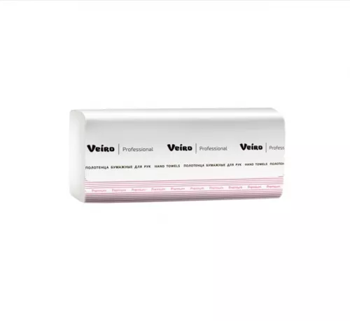 V32-200 Veiro Lite Premium Полотенца бумажные в листах V-сложения, 2 слоя (20 пачек*200 листов)