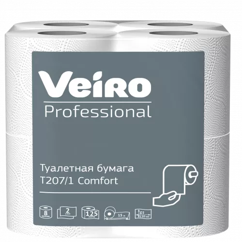 T207/1 Veiro Professional Туалетная бумага 2-сл,D105мм,120лист,125*92мм,48 рул*15 м