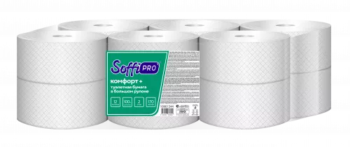 10901544 SoffiPro Туалетная бумага 2сл (12рул*170м)