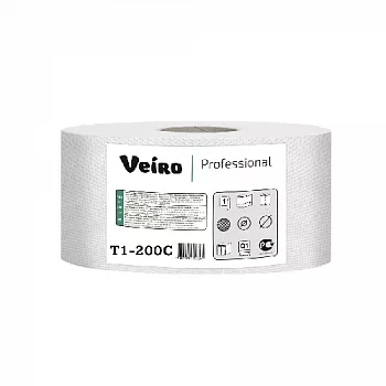 Т1-200С Veiro Lite Basic Туалетная бумага, 1 cлой (12 рулонов*200м)